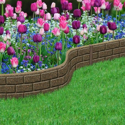 Border bricks rubber garden - border,