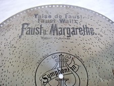 Waltz Faust Margarethe 48.7cm Plate 106 Symphonion Automaton Music Box Disc