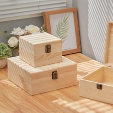 Large Plain Wooden Storage Box