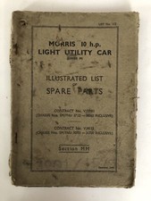 Morris 10 H.P Series M Spare Parts Lis Booklet 1940 Rare Factory Original