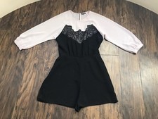 Warehouse Playsuit Black