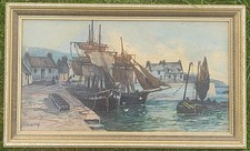 Original Oil Painting Harbour
