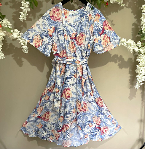 Per una blue floral mock - per,