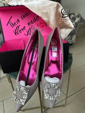 ⭐️URSULA MASCARÓ CRYSTAL BEIGE SUEDE RENATA USINA ANGELIS HEELS BNIX RRP€229 UK7