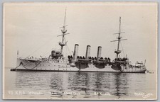 HMS HERMES Highflyer Class Protected Cruiser RP Postcard Kingsway Series
