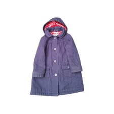 Girls Marks & Spencer Autograph Navy Duffle Coat Age 5-6 Years Polka Dot Lining