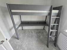 Grey High Sleeper Bed with