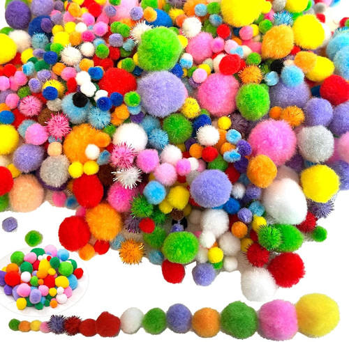 Coloured pom poms about 1000 - about,