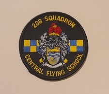 1990s Royal Air Force RAF 208 Squadron Instructors Flight Suit Patch - CFS