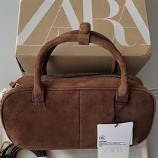 ZARA :Mini Split Suede Bowling Bag : 6332/610 | *UK Buyers_No Import Fees* |