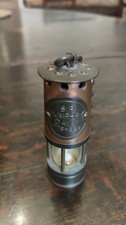 Davy Lamp Miniature Brass Replica. Novelty Vintage
