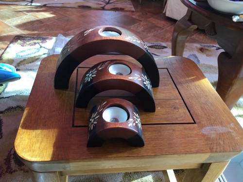 Vintage wooden nesting - wooden,