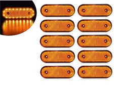 12v Led Oval Clearance Amber