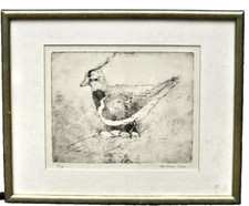 Limited Edition Lapwing Soft Stone Etching Arthur Gee 1934–2011  number 3 of 10