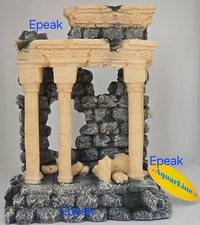 Roman Greek Columns Ruins Aquarium Fish Tank Ornament Decoration, sturdy base