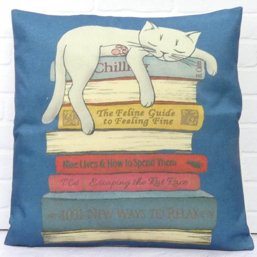 Quirky cat cushion cover - cat,