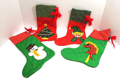 Vtg 70s quilted christmas - quilted,
