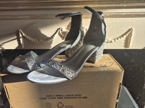 Silver sparkly heels - heels, sandles