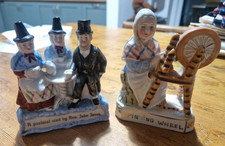 German porcelain A pastoral visit by Rev. John Jones Welsh Ladies Spinning Wheel