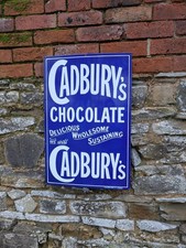 CADBURYS CHOCOLATE ENAMEL SIGN