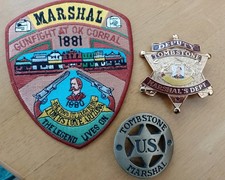 Obsolete tombstone Deputy Marshal Badge/Patch And Buckle