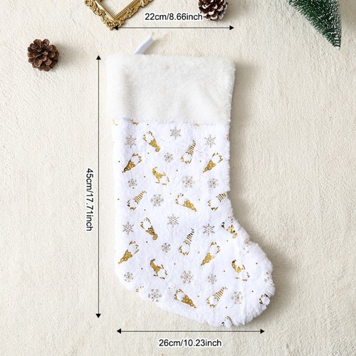 Plush christmas knitted socks - plush,