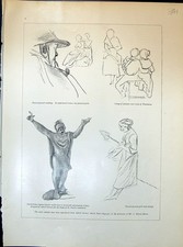 Old Tuscan Peasant Smoking Plaster Model Joshua Morris-Moore Rome 190 20th