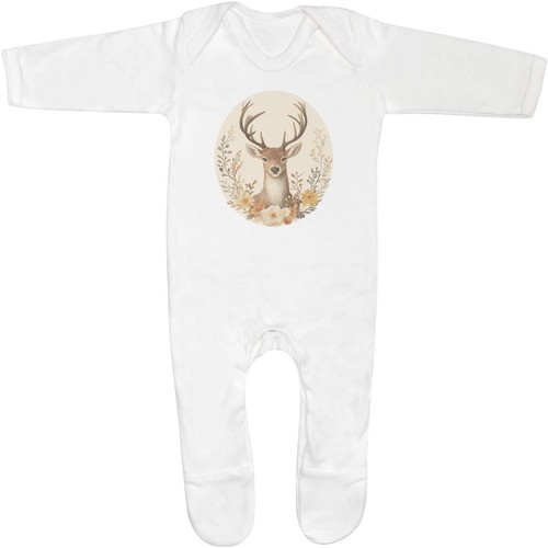Deer stag with flowers baby - with,