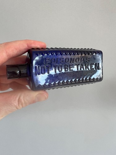 Antique cobalt blue poison - antique,