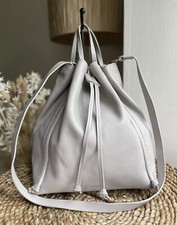 Whistles grey genuine leather
