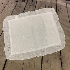 Vintage White Broderie Anglais Pram Pillowcase 40 x 30 cms Ex Display