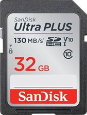 SanDisk 32GB Ultra SDHC UHS-I Memory Card - 130MB/s, C10, U1, Full HD, SD Card