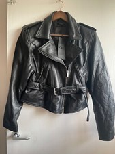 ZARA belted black leather