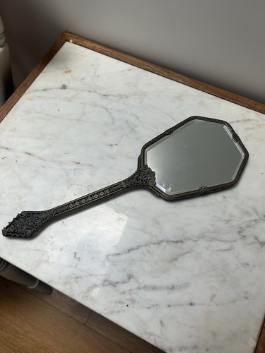 Vintage ornate filigree mirror - filigree,