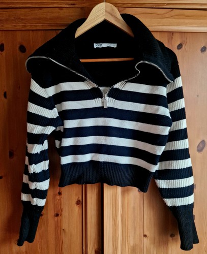 Zara black and - white, striped