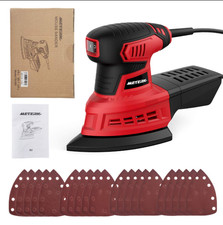 Meterk Mouse Detail Sander TS-003 with Sanding Pads and Manual Bundle Unused 