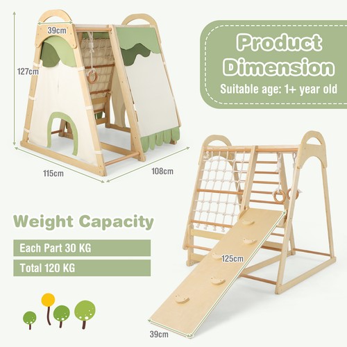 Play wooden climber playset - wooden,
