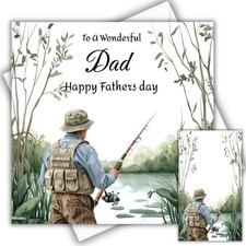 Fathers Day Fishing Card with