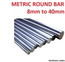 ALUMINIUM METRIC ROUND BAR 5mm 8mm 10mm 15mm 20mm 25mm 30mm 35mm 40mm 50mm