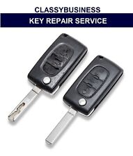 3 Button Case Repair for Citroen Berlingo Peugeot Partner Van Remote Key Fob