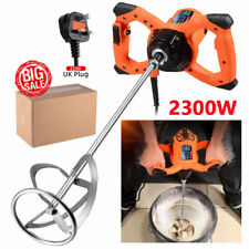Electric Plaster Paddle Mixer Drill Mortar Cement Paint Stirrer Whisk 220V 2300W