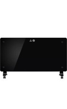 Floor Standing Heating Panel Heater Black 2000W 2kW Mains Electric Glass ANALOG