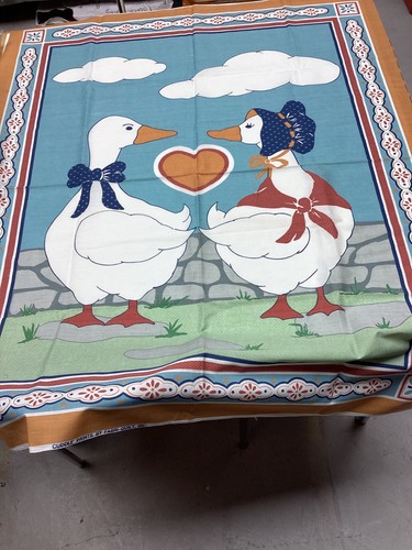 Goose couple quilt top - , fabric