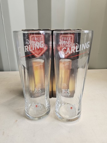 Carling pint glasses vintage - carling,