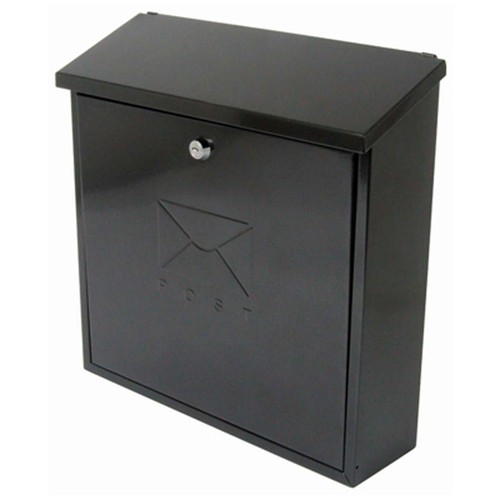 Post box black - post,