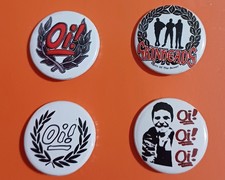 SKINHEAD oi Badge Set of 4