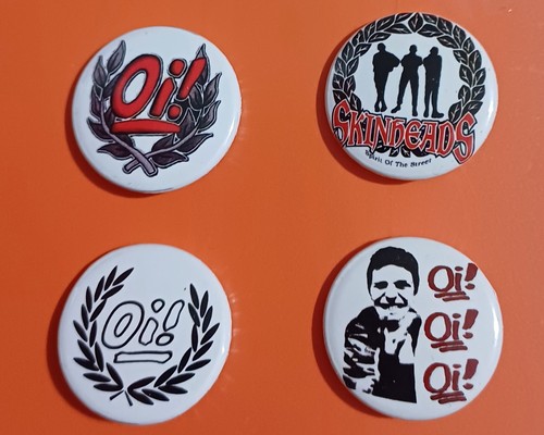 Skinhead badge set - skinhead, oi