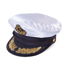 Deluxe White Airline Pilot Hat