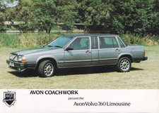 AVON COACHWORK PRESENT THE AVON VOLVO 760 LIMOUSINE DOUBLE SIDED LEAFLET.
