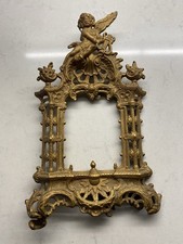 Vintage Gilded Cast Iron Decorative Frame w/ Cherubs